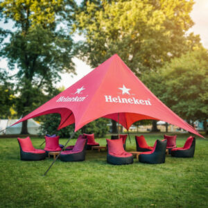 Star tent with logo