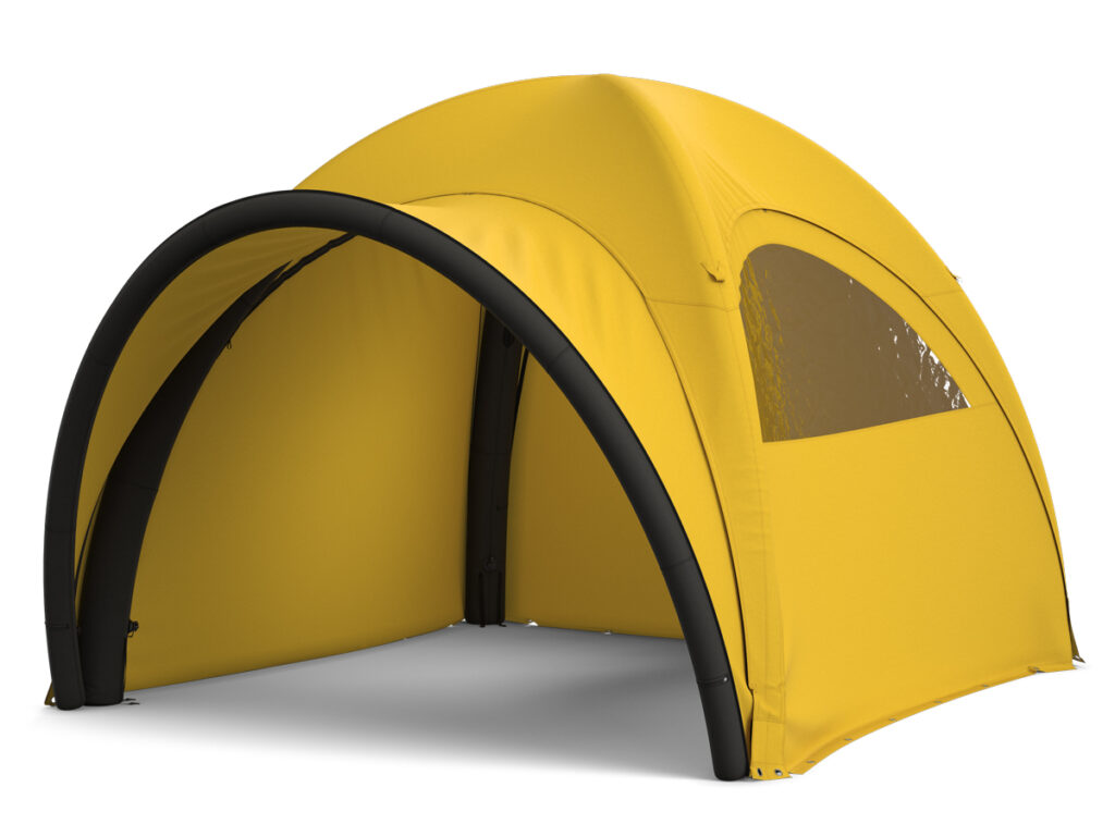 täispuhutav telk kollane