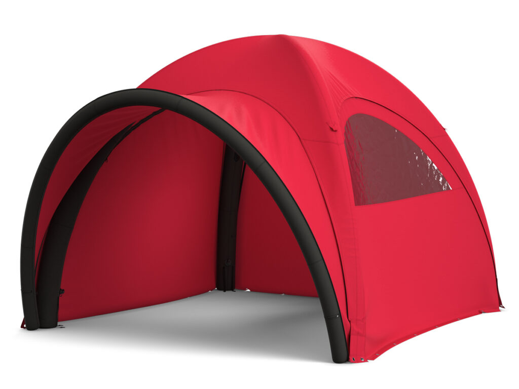 täispuhutav telk punane