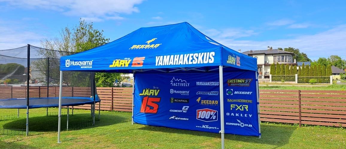 pop up telk reklaamtelk, brändi telk, yamaha