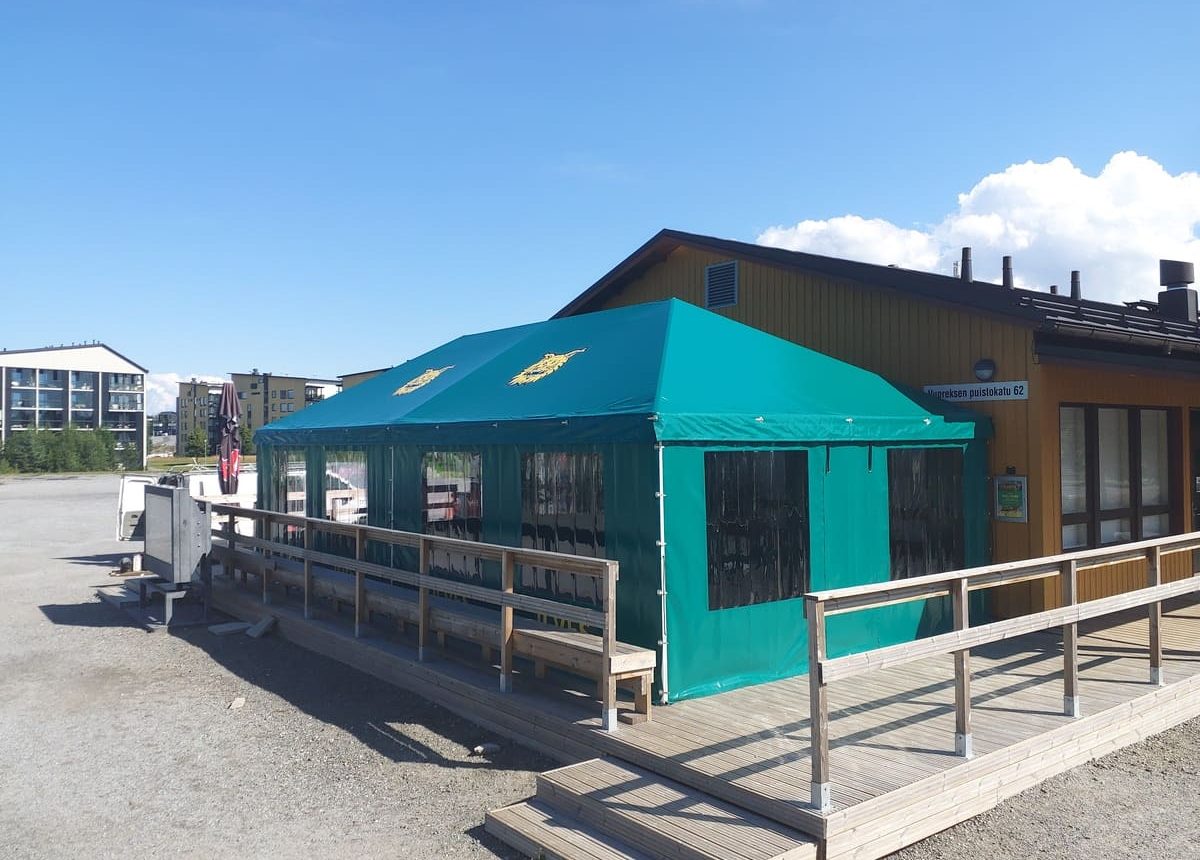 pavilion rack with structural frame