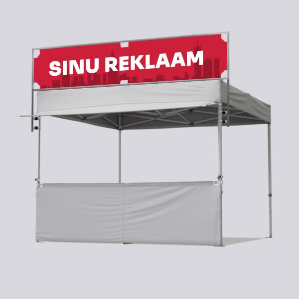advertising banner for pop up tent