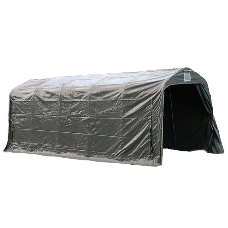 2.4x6 portable garage pvc grey