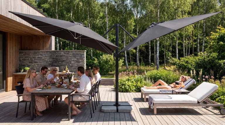 Rohkem varju sel suvel – Põhjamaade terrassile loodud päikesevari