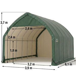 autotelk 3,9×6,1 mõõdud roheline