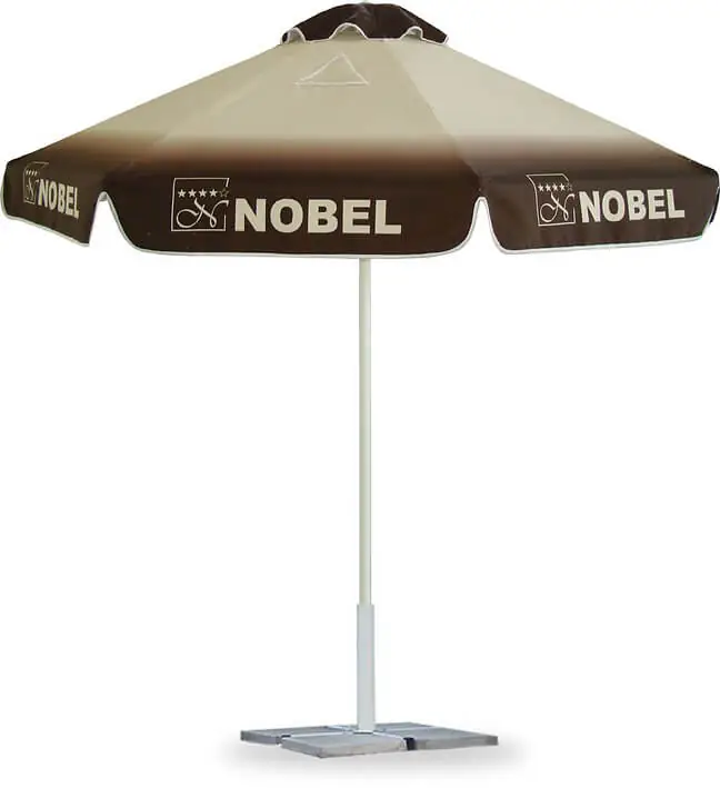 economy 2 with center post (1) Nobel parasol with logo and design