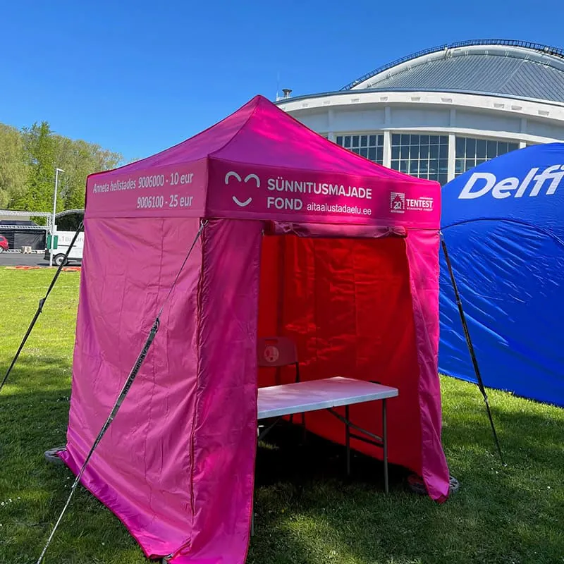 pop up telgid sünnitusmajade fond