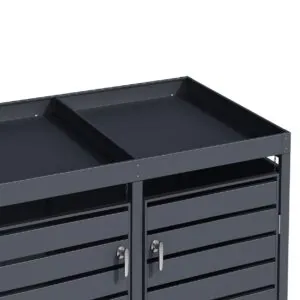 kahene prügikasti ümbris taimelavaga