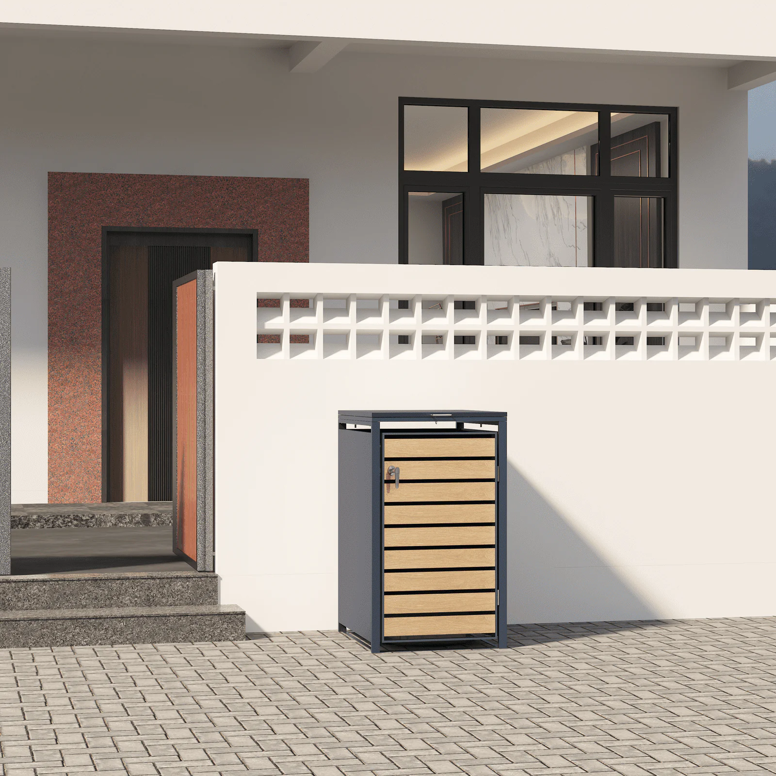 prügikasti ümbris puit immitatsioon