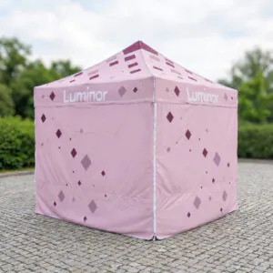 Luminor roosa digitrükiga Pop Up telk